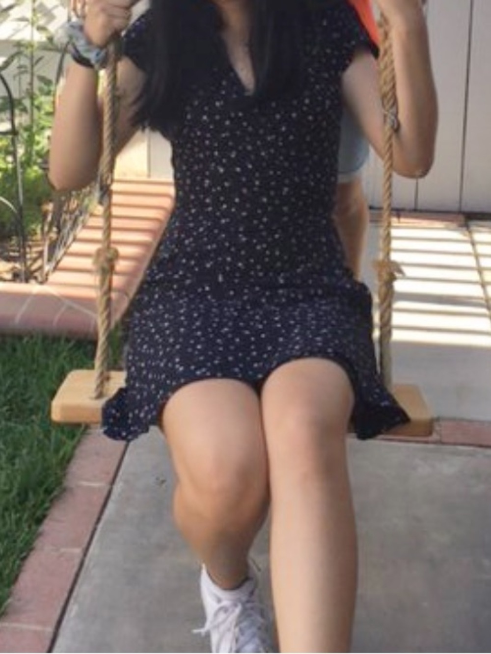 Brandy Melville Black Floral Mini Dress